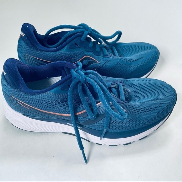Saucony Ride14 Women’s FORMFIT PWRRUN Running Shoes Sneakers Navy Blue 6.5 - Picture 3 of 9